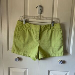 Ann Taylor LOFT 3 1/2-Inch Lime Green Cotton Shorts Size 8p worn/washed once